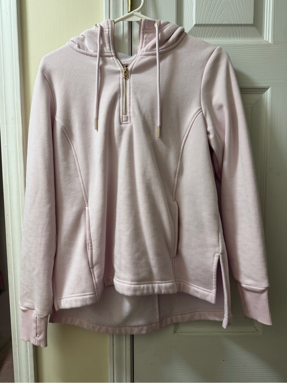 Avia Light Pink Half-Zip Hoodie Sweatshirt